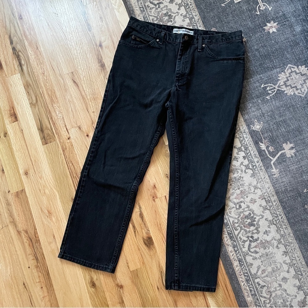 Vintage Lee 100% Cotton Relaxed Fit Black Jeans 38x29